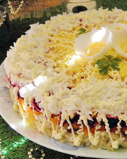 Рецепт селедки под шубой без майонеза