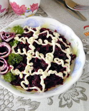 Селедка под шубой без моркови