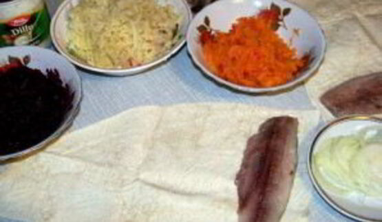 селедка под шубой в лаваше