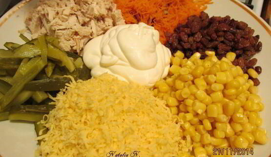 салат радуга