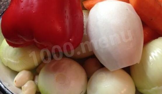 салат радужный из свежих овощей для раздельного питания