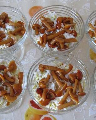 Салат с фасолью и грибами