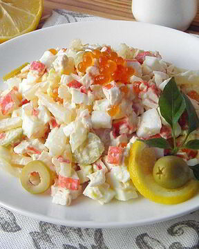 Салат с кальмарами самый вкусный