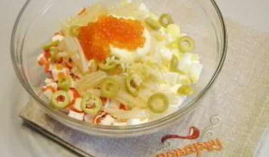 салат с кальмарами самый вкусный