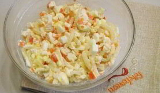 салат с кальмарами самый вкусный