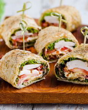 Роллы с салатом цезарь