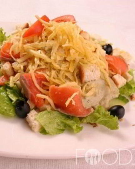 Рецепт цезаря с семгой