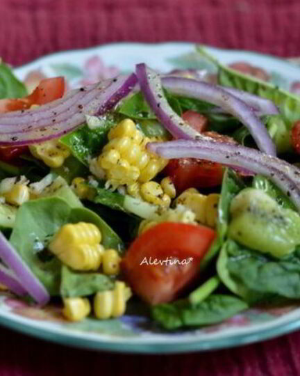 Рецепт салата свежего с винегретной лаймовой заправкой
