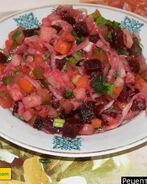 Салат винегрет с квашеной капустой и свеклой