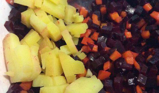 винегрет из запеченных овощей