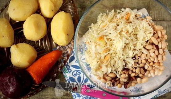 винегрет с фасолью