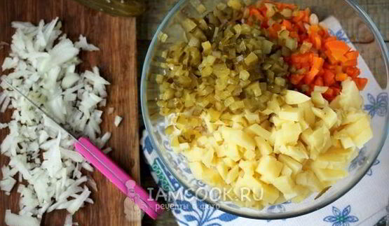 винегрет с фасолью