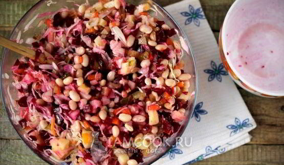 винегрет с фасолью