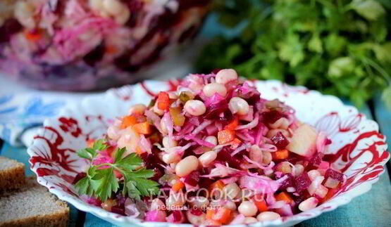 винегрет с фасолью