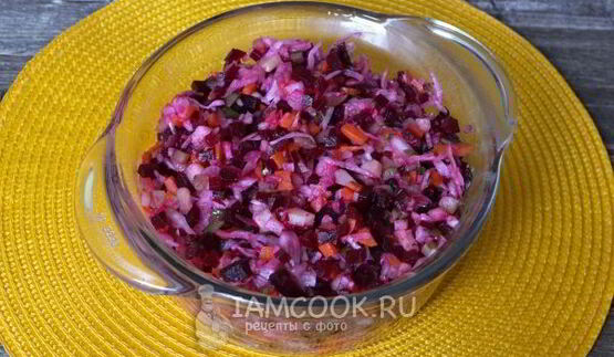 винегрет с горошком и капустой