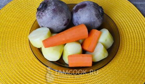 винегрет с горошком и капустой