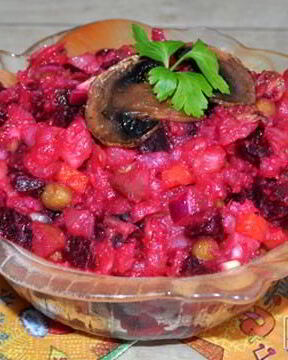 Винегрет с грибами