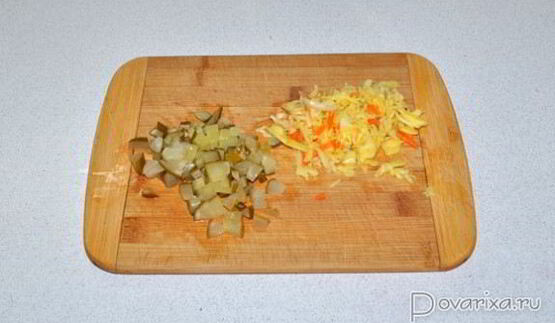 винегрет с грибами