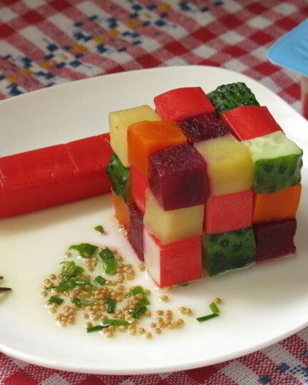 Рецепт винегрета с крабовыми палочками