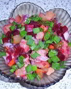 Винегрет с малосольной селедкой