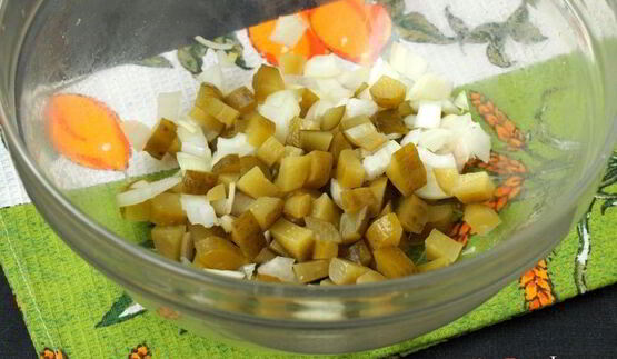 винегрет с маринованной тыквой