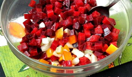 винегрет с маринованной тыквой