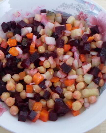 Рецепт винегрета с нутом