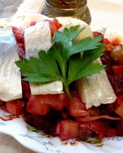 Рецепт винегрета с соленой сельдью