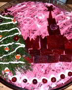 Винегрет с телятиной и селедкой