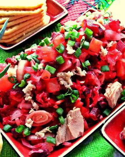 Рецепт винегрета с тунцом