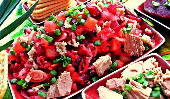 винегрет с тунцом