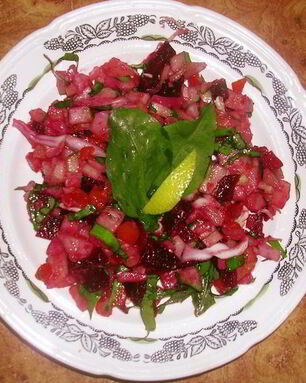 Винегрет со свежим огурцом