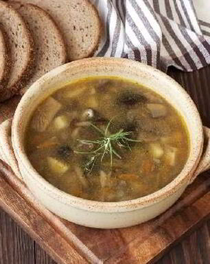 Ароматный суп из белых грибов