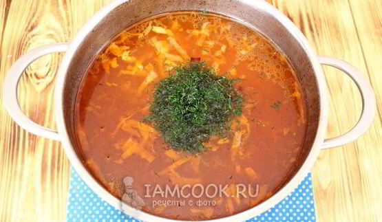 борщ без картошки с фасолью