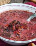 Борщ с черносливом