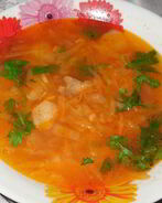 Борщ с фасолью и мясом