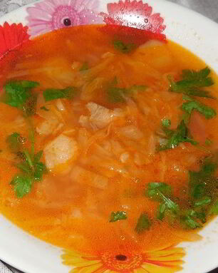 Борщ с фасолью и мясом