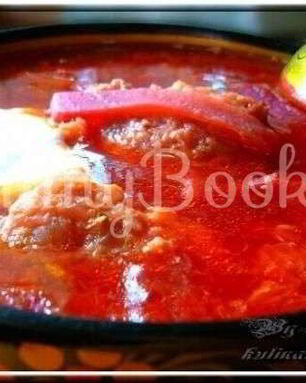 Борщ с галушкой