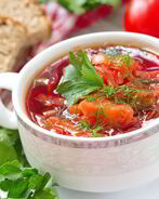 Борщ с курицей в мультиварке