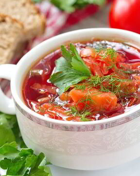 Борщ с курицей в мультиварке