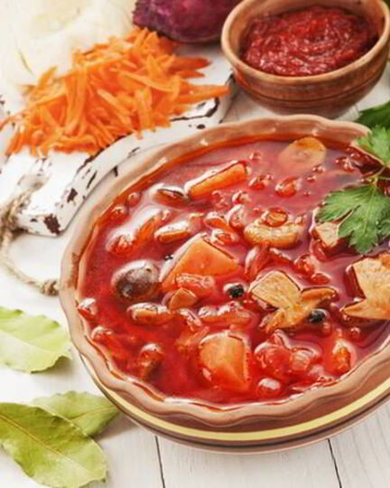 Рецепт борща с лесными грибами