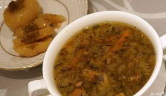 борщ с тушенкой и гречкой