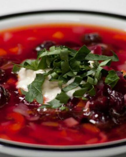 Рецепт борща с вишней