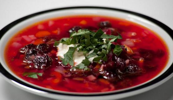 борщ с вишней