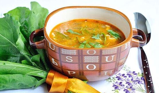 борщ с яйцом и со щавелем