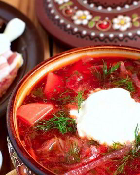 Борщ со свеклой и капустой