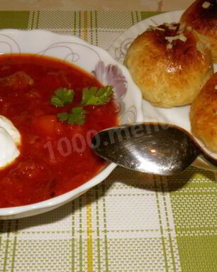Настоящий украинский борщ с пампушками