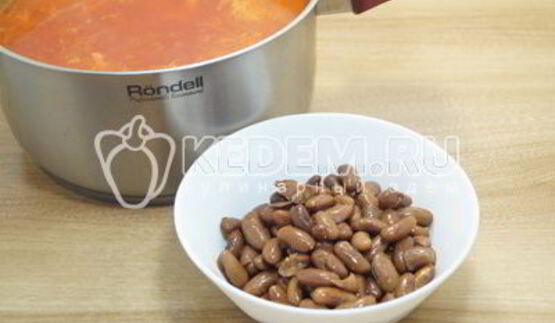 постный борщ с фасолью