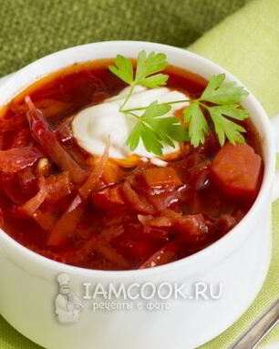 Вегетарианский борщ с семечками