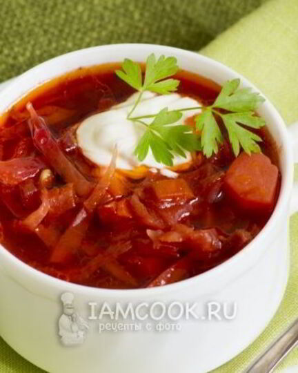 Рецепт вегетарианского борща с семечками